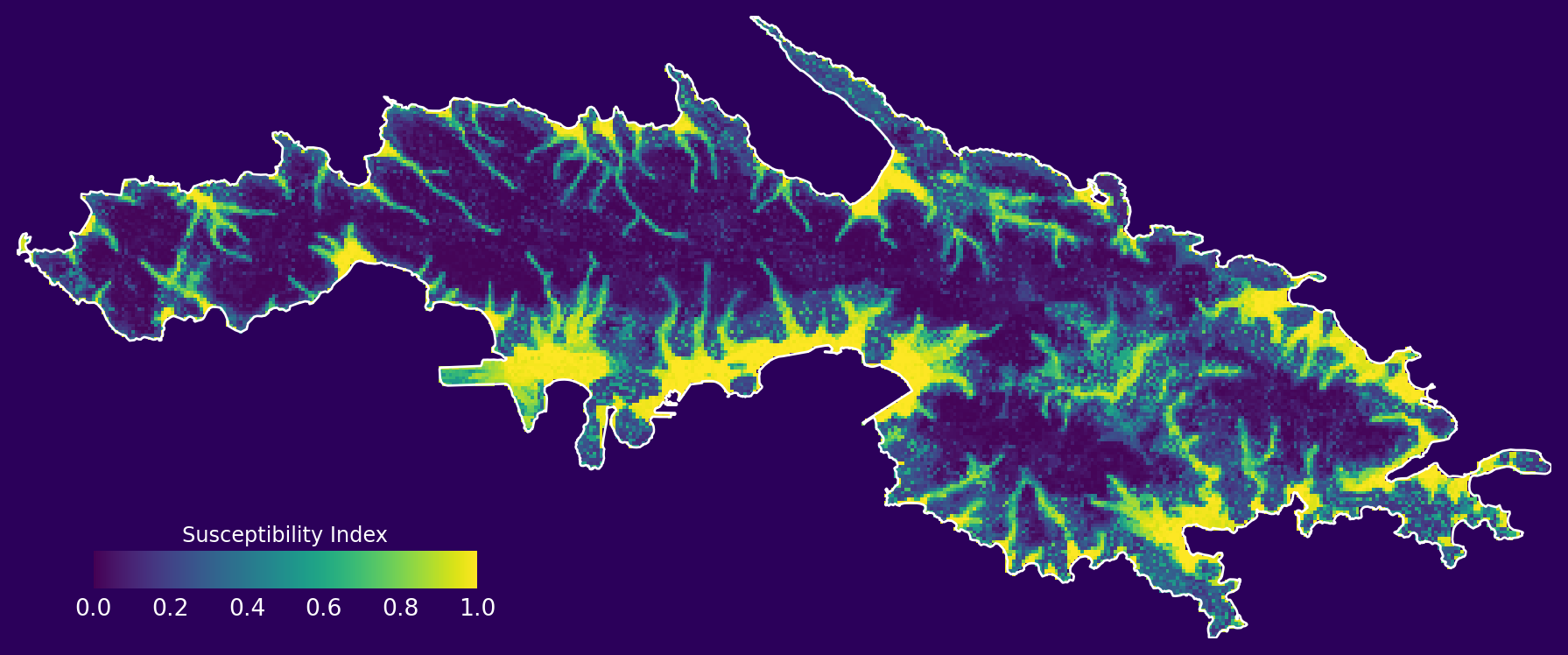 Figure 3: Flood Susceptibility in St Thomas