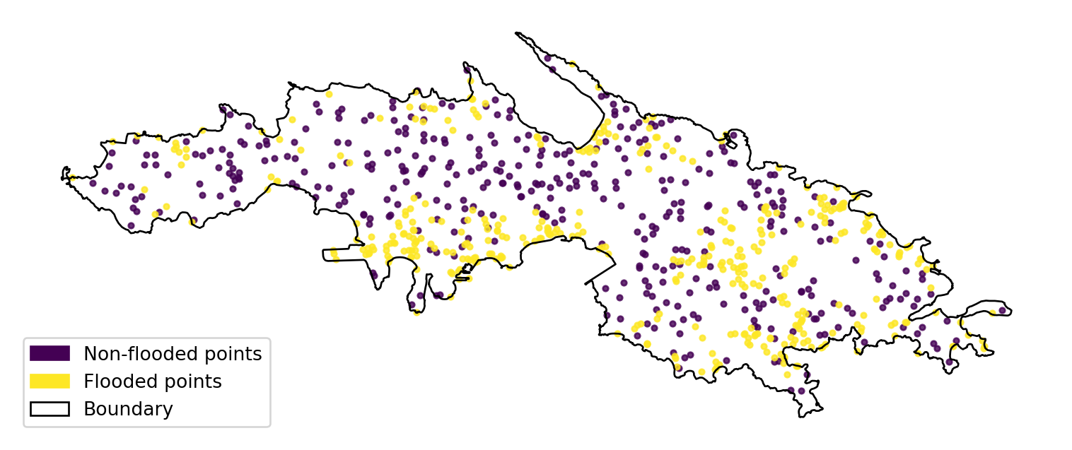 Figure 1: Flood inventory map of St Thomas